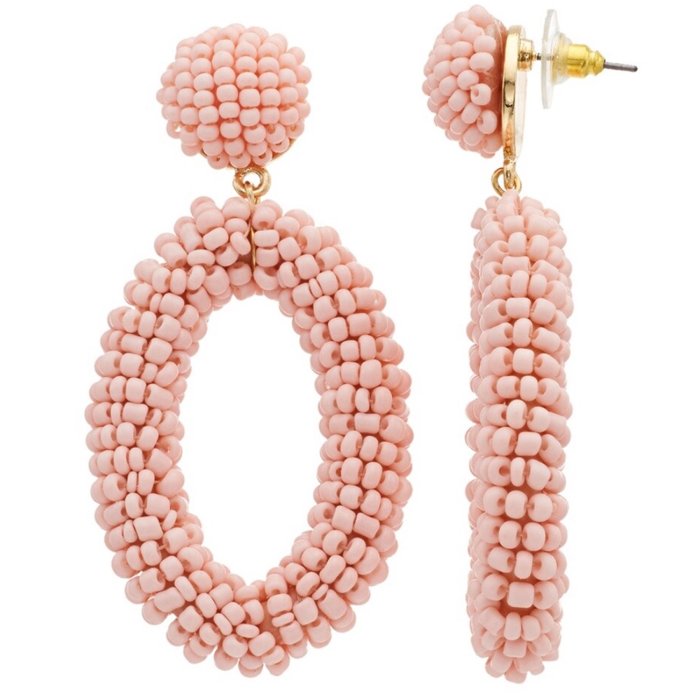 ❗️MUST GO❗️ Trend Beaded Oval Drop Earrings